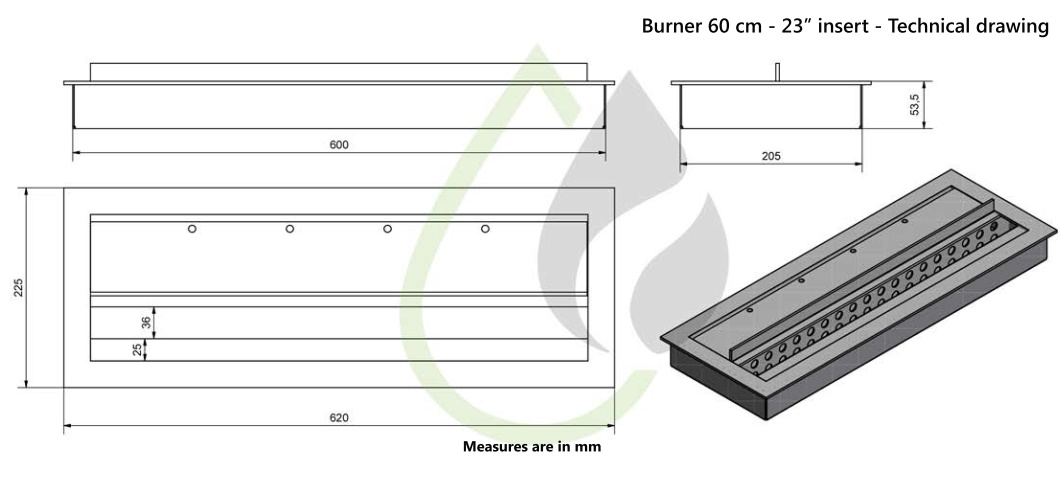 (kuva kohteelle) BioB Burner 3,5l 60cm