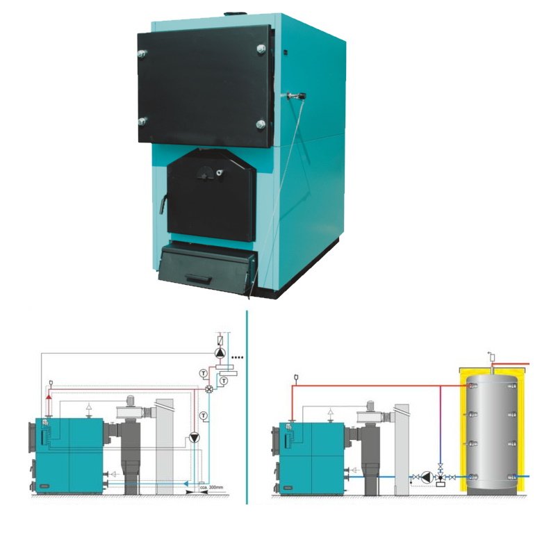 (kuva kohteelle) Puukattila E-CKS 250kW , puiden pituus 1000mm