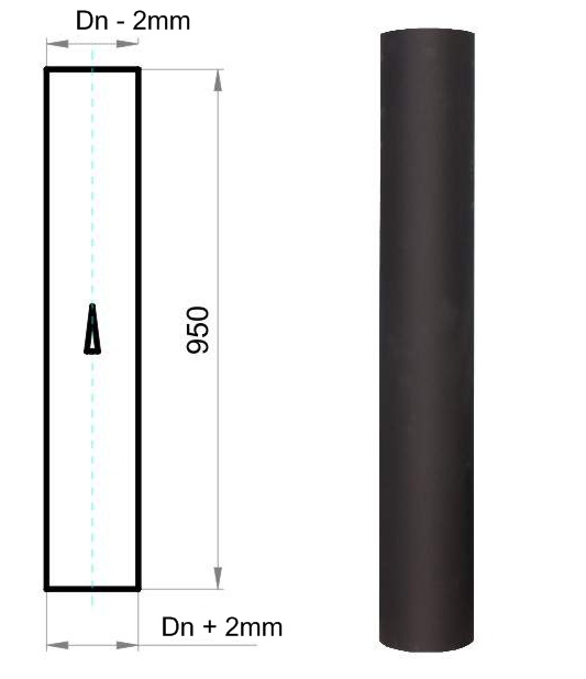 (image for) Smoke pipe Ø 150 mm 1m