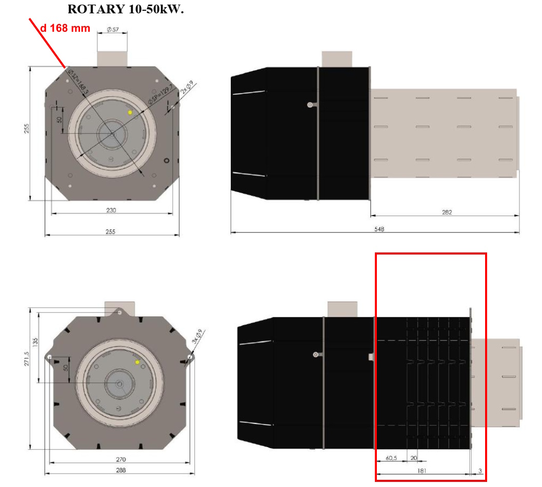 (kuva kohteelle) Rotary 50 kW pellettipoltin - pyörivä palopää
